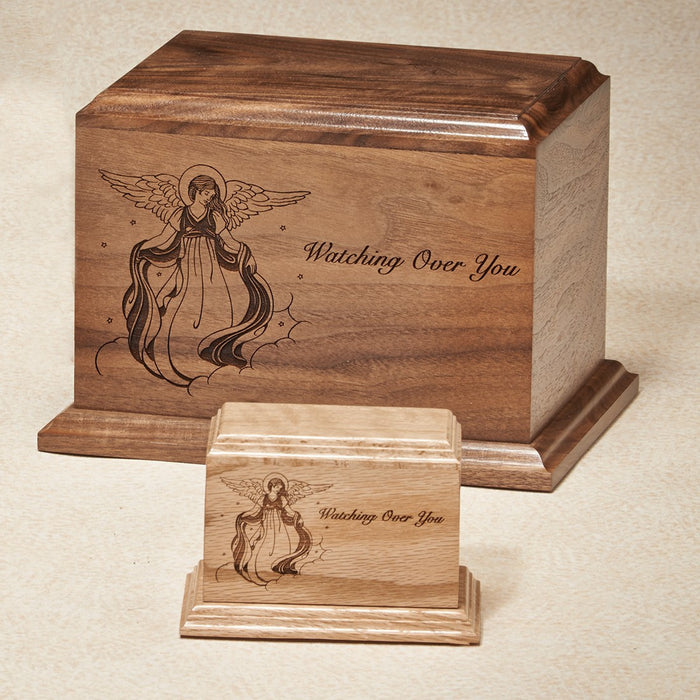 Watching Over You Series Oak Wood 52 cu in Cremation Urn-Cremation Urns-Infinity Urns-Afterlife Essentials