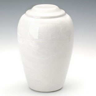Eldridge White Simulated Marble 210 cu in Cremation Urn-Cremation Urns-Infinity Urns-Afterlife Essentials