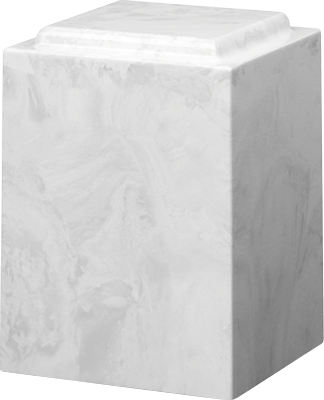 Cultured Marble Windsor Adult 225 cu in Cremation Urn-Cremation Urns-Bogati-White-Afterlife Essentials