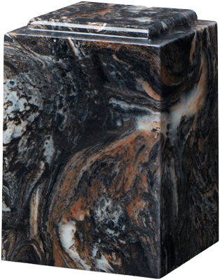 Cultured Marble Windsor Adult 225 cu in Cremation Urn-Cremation Urns-Bogati-Mission Black-Afterlife Essentials